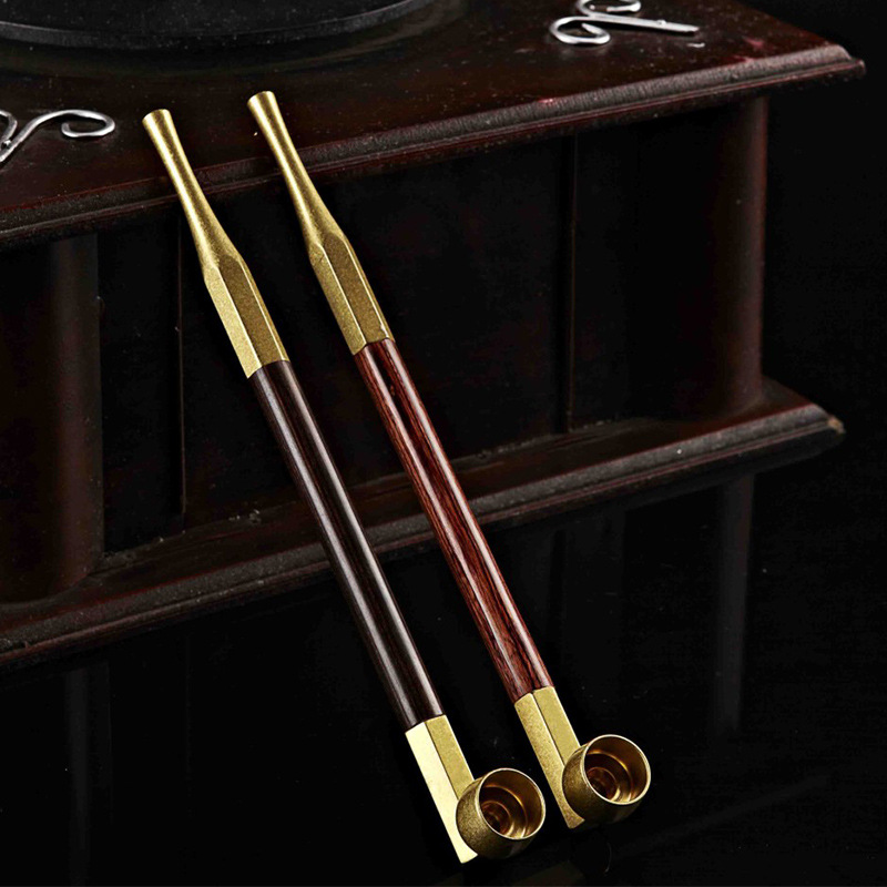 百诚过滤旱烟杆老式雪花铜烟枪传统长烟杆复古旱烟袋厂家烟具批发