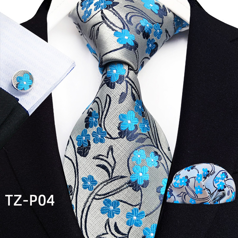 Yongfeng Spot Direct Supply 2023 Plaid Formal Wear Men's Tie Pocket Square Cuff Three-Piece Suit