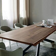 美式复古创意实木餐桌酒吧餐厅饭店桌椅组合办公室个性家具培训桌