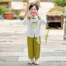 男童汉服套装学校演出服儿童幼儿园表演服批发蜻蜓点水汉服套批发