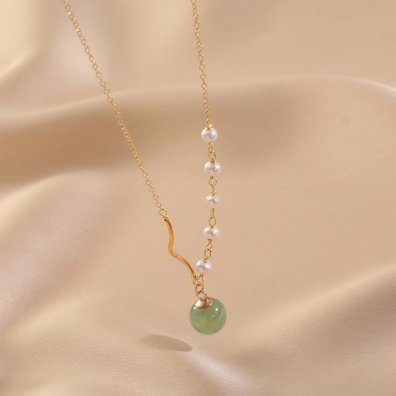 Light Luxury Minority High-Grade Anti-Jade Pearl Necklace for Women Ins Trendy Simple Graceful and Fashionable Design Clavicle Chain