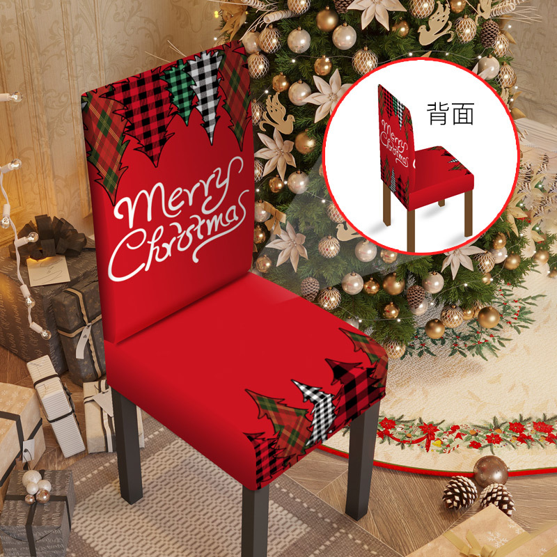 Christmas Chair Cover Chair Cover Family Integrated Chair Cover Dining Table and Hair Covers Living Room Universal Chair Cover