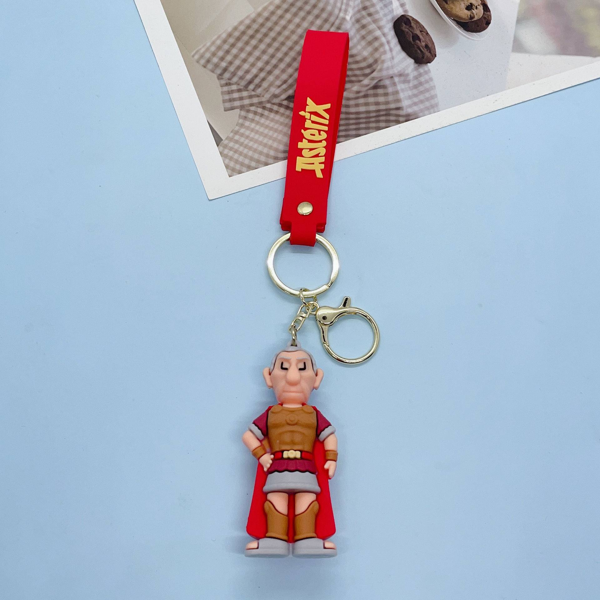 New Creative Gaul Hero Adventures Keychain Roman Corps Warrior Men and Women Bag Key Ornament Wholesale