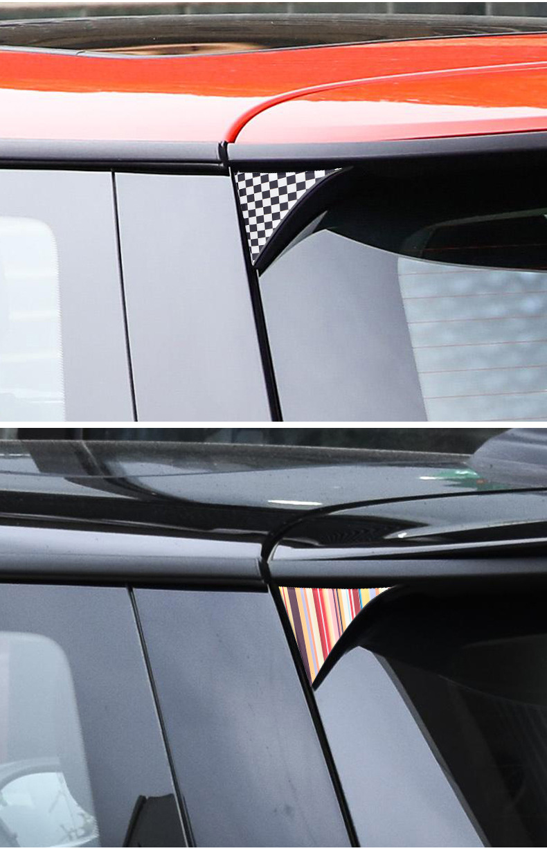适用于宝马迷你mini cooper 三角窗装饰贴 对装滴胶贴 车窗滴胶贴