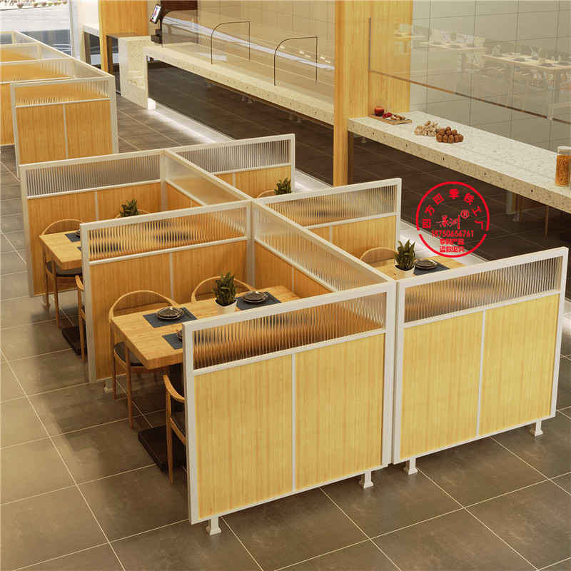 餐厅格栅包间隔断火锅店简约装饰花架栅栏餐饮饭店半截屏风格挡墙