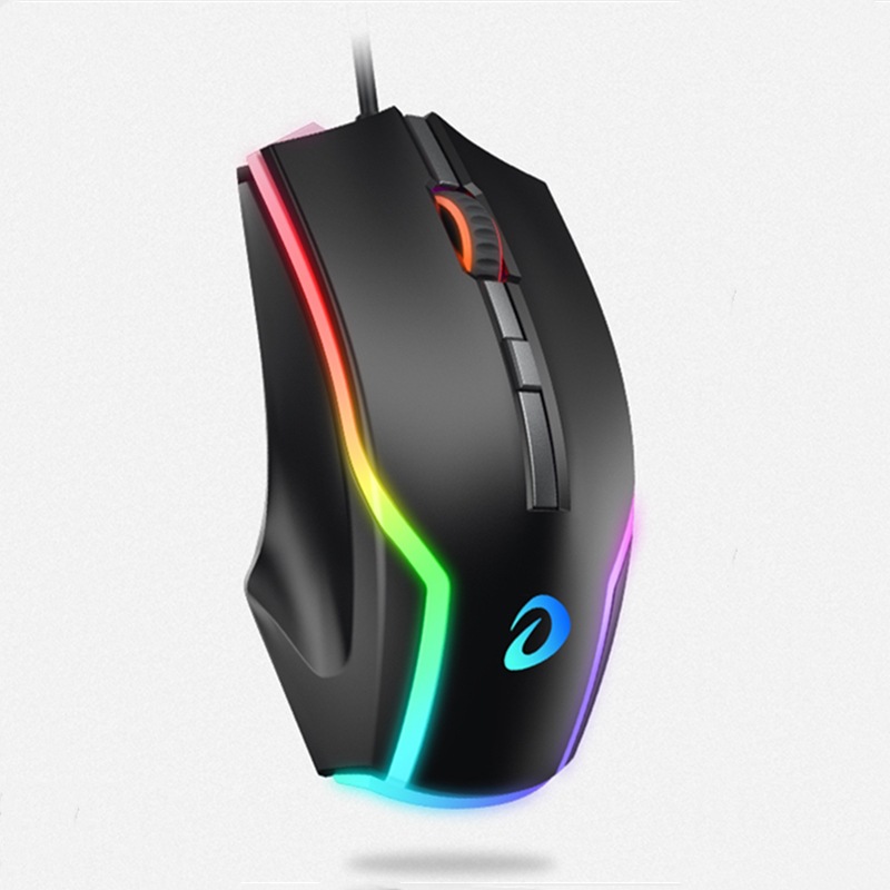达尔优vx10牧马人鼠标rgb幻彩背光电竞电脑lol吃鸡cf办公家用网吧