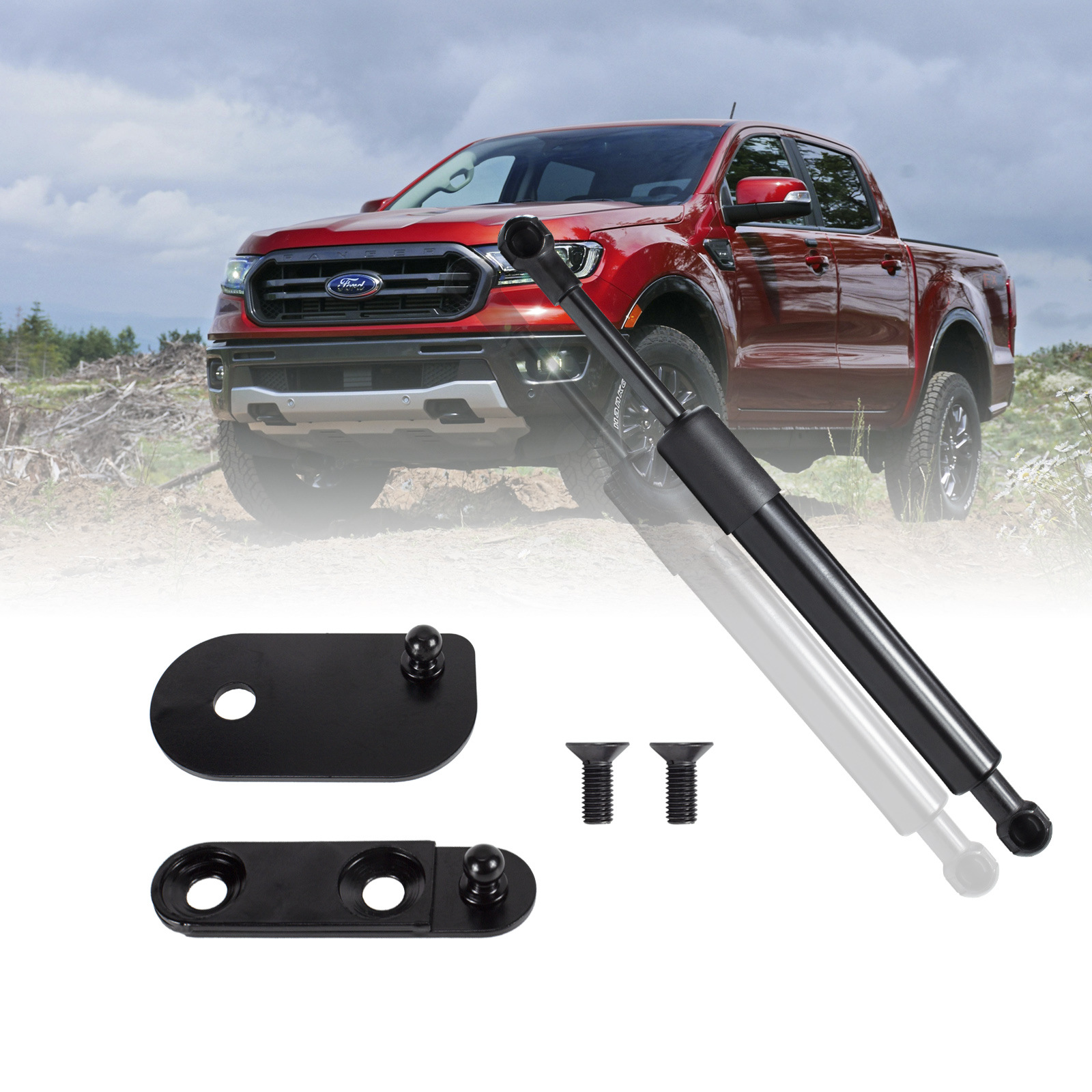 汽车皮卡ford ranger改装19-21款尾门阻尼器液压杆支撑杆缓降杆