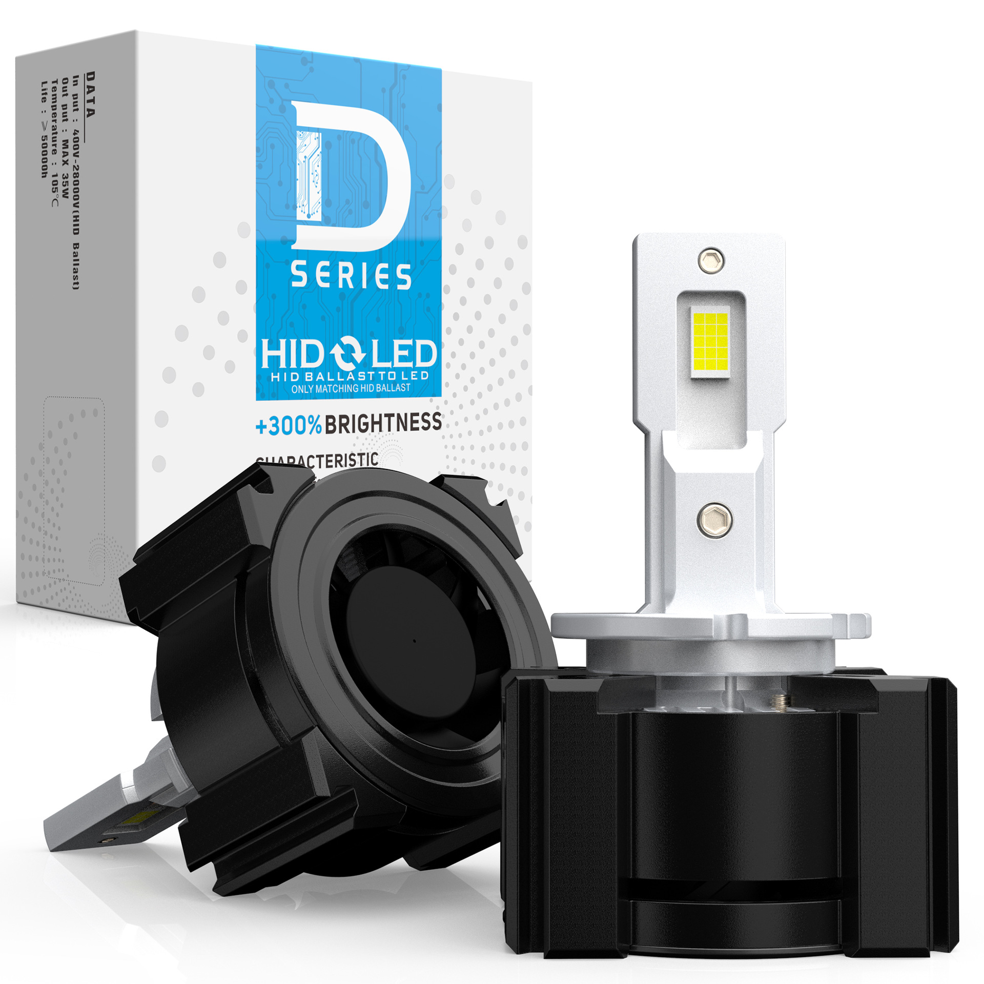 适用奔驰宝马奥迪led汽车大灯m12 d系列替换原车hid灯泡 无损安装