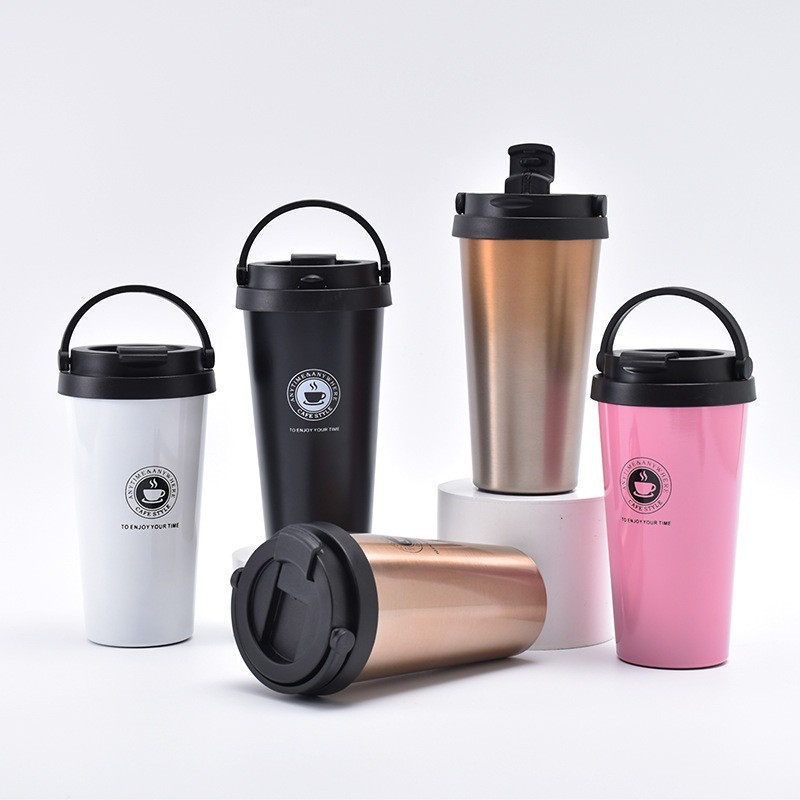 American Stainless Steel Coffee Cup Double-Layer Portable Stainless Steel Thermos Cup Car Portable Vacuum Car Cup Wholesale