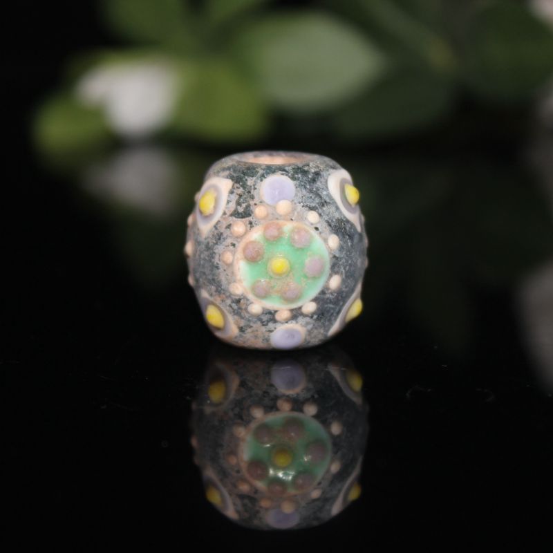 古玩老琉璃千花桶珠吊坠 清代老珠古珠子复古琉璃挂件批发收藏品