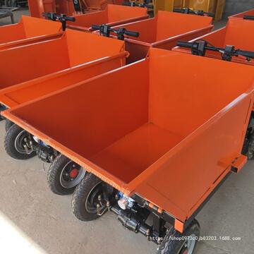 加厚电动车手推车灰斗翻斗车工程工地拉砖料装修养殖搬运拉灰三轮