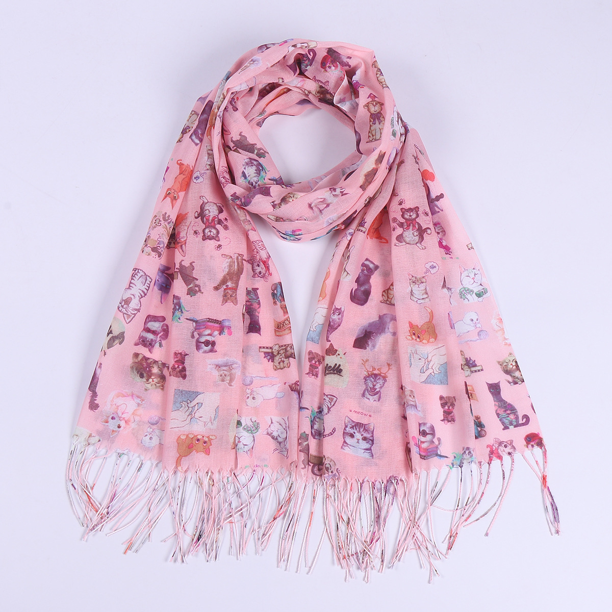 One-Piece Delivery New Export European and American Digital Printing Fashion Animal Printing Scarf Shawl Factory Wholesale