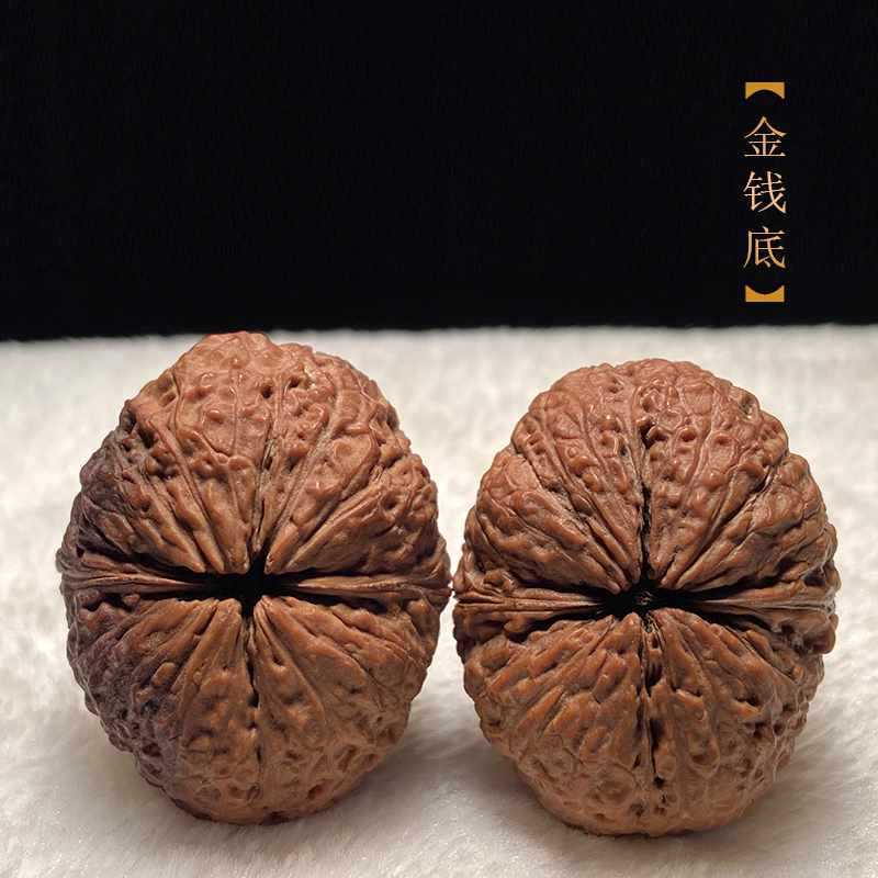 云南野生铁核桃文玩核桃元宝核桃粗筋油性大收藏级精品配对手把件