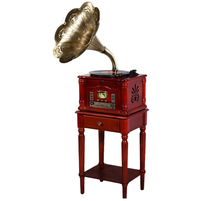 理丹(leetac) l903 大喇叭留声机 复古黑胶唱片机音响老式电唱机