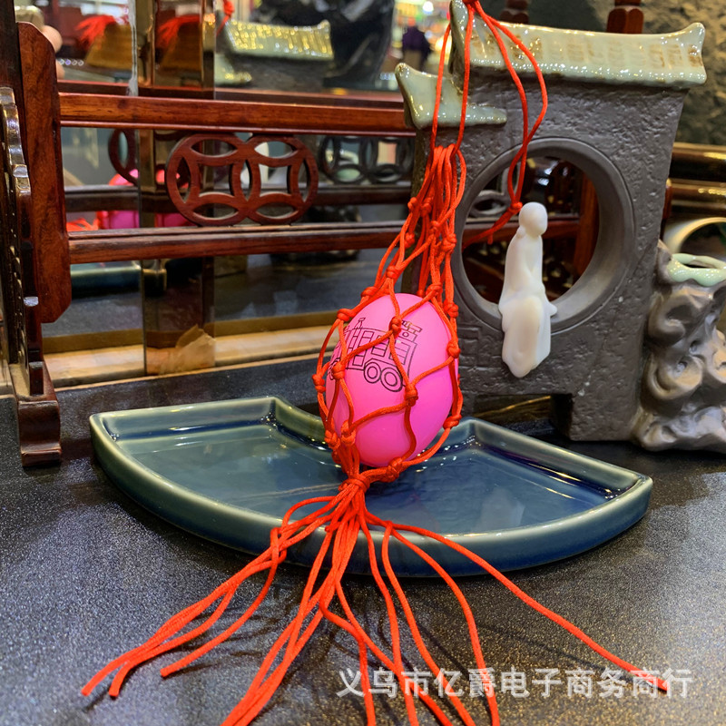 立夏节端午节儿童编织五彩绳五彩绳小鸡蛋鸭蛋袋蛋兜蛋网挂脖成品