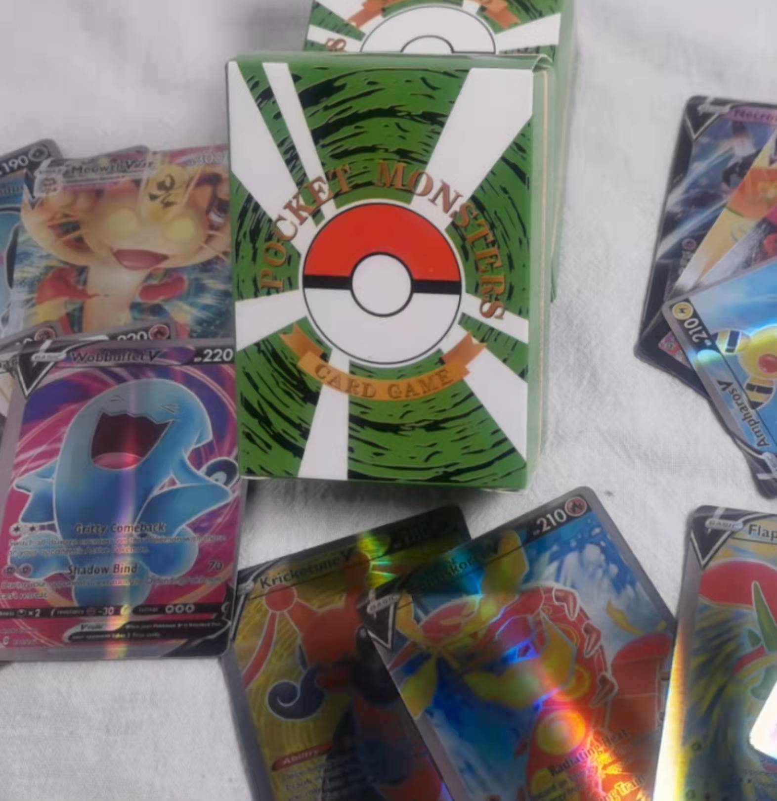 pokemon精灵宝可梦英文版max超进化神奇宝贝卡片一百张gx闪卡卡牌