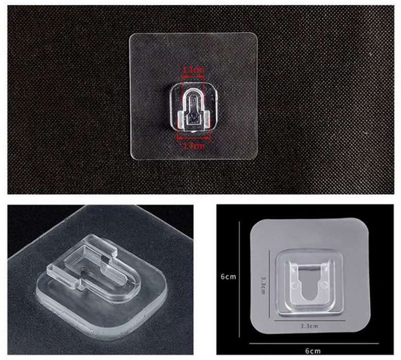 无痕粘贴子母扣电动牙刷架免打孔壁挂卡扣可贴曲面挂钩排插固定器