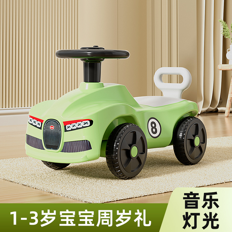 children‘s scooter music light 1-3 years old children‘s four-wheel scooter luge baby car walker