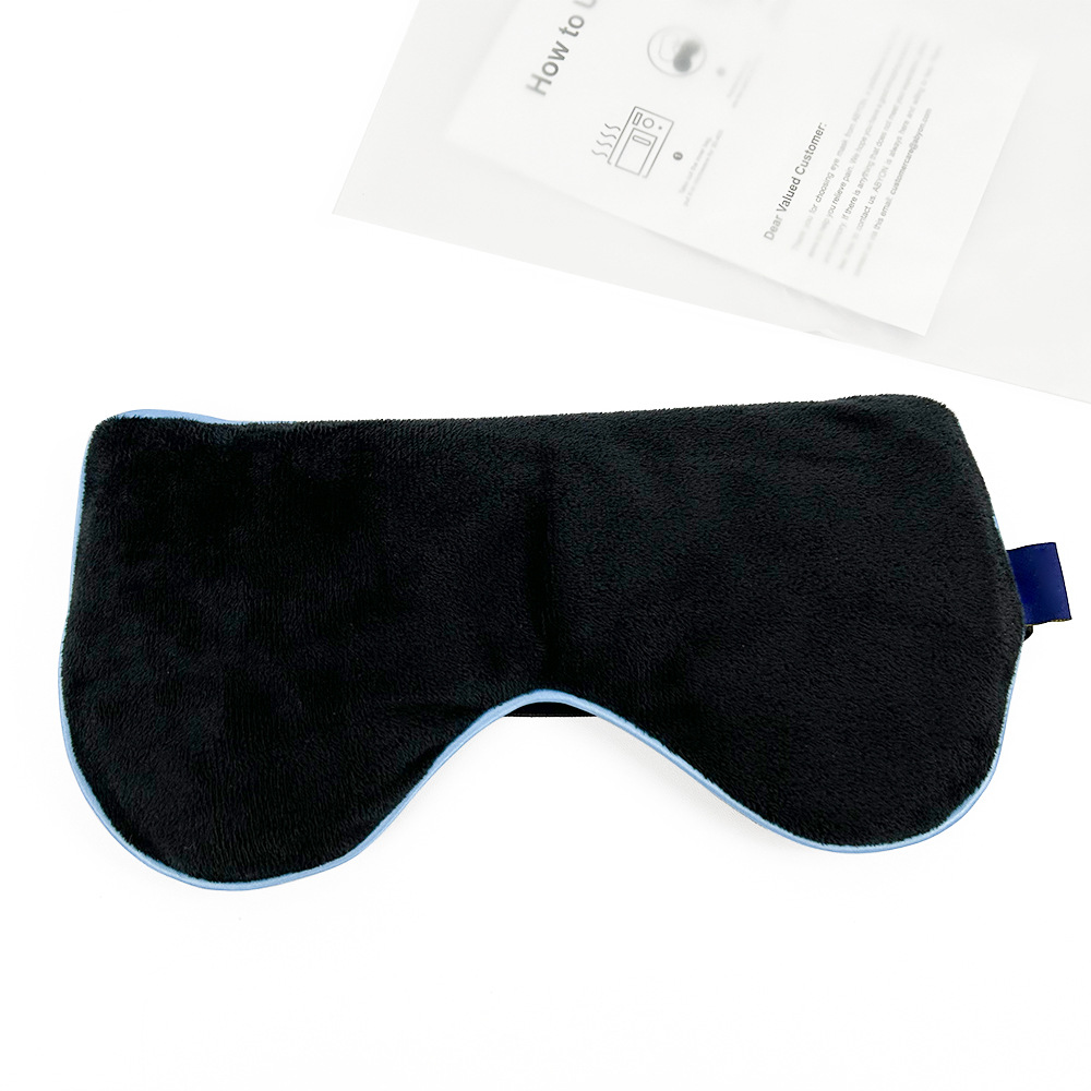 工厂定制微波炉加热眼罩亚麻籽填充热敷睡眠眼罩遮光透气热敷包