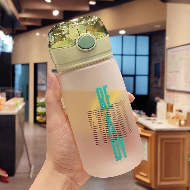 Y112 Good-looking Drop-Resistant Cup Frosted Plastic Water Cup Cup with Straw Summer Sports Bottle