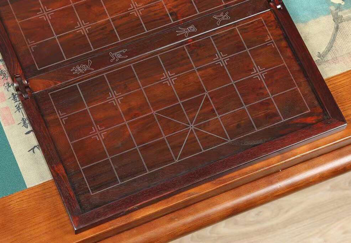 缅甸花梨木中国象棋便携式可折叠棋盘儿童成人木象棋子桌面棋
