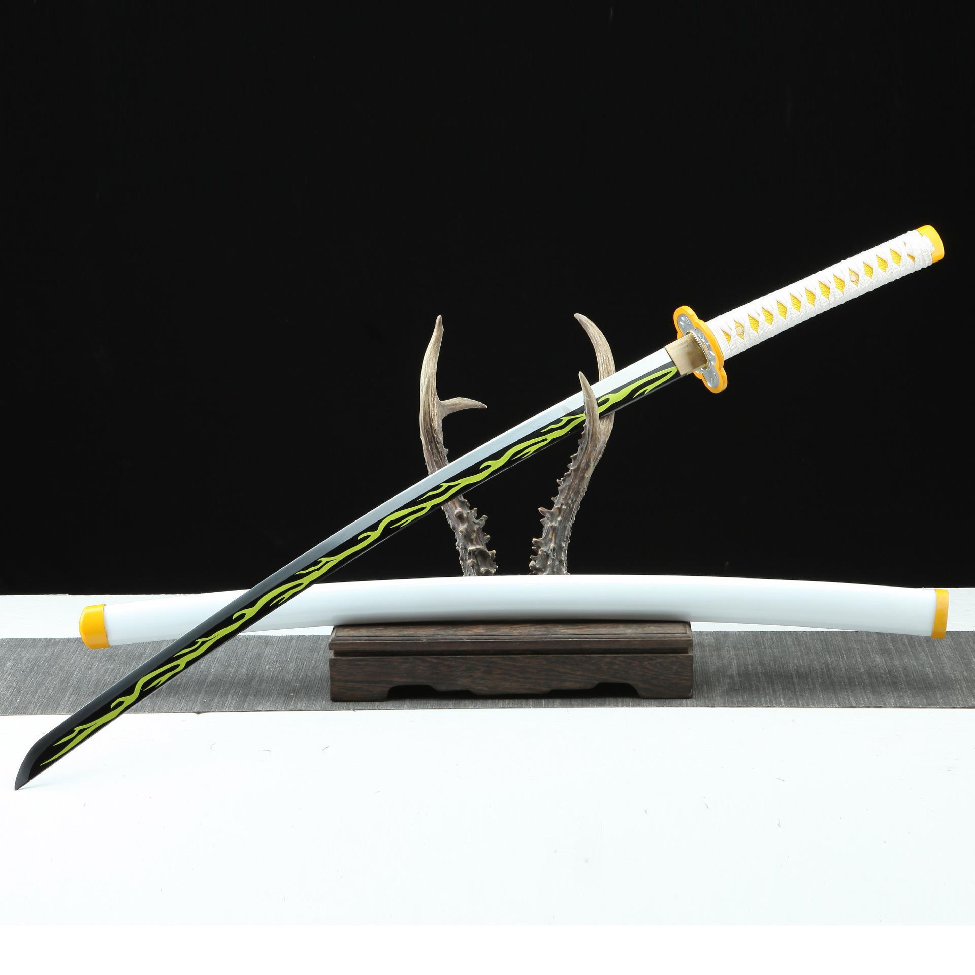 龙泉华影刀剑katana武士剑打刀硬剑我妻善逸鬼灭之刃冷兵器未开刃