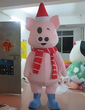 动漫圣诞节开业活动表演道具舞台演出圣诞小猪头套卡通人偶服装衣