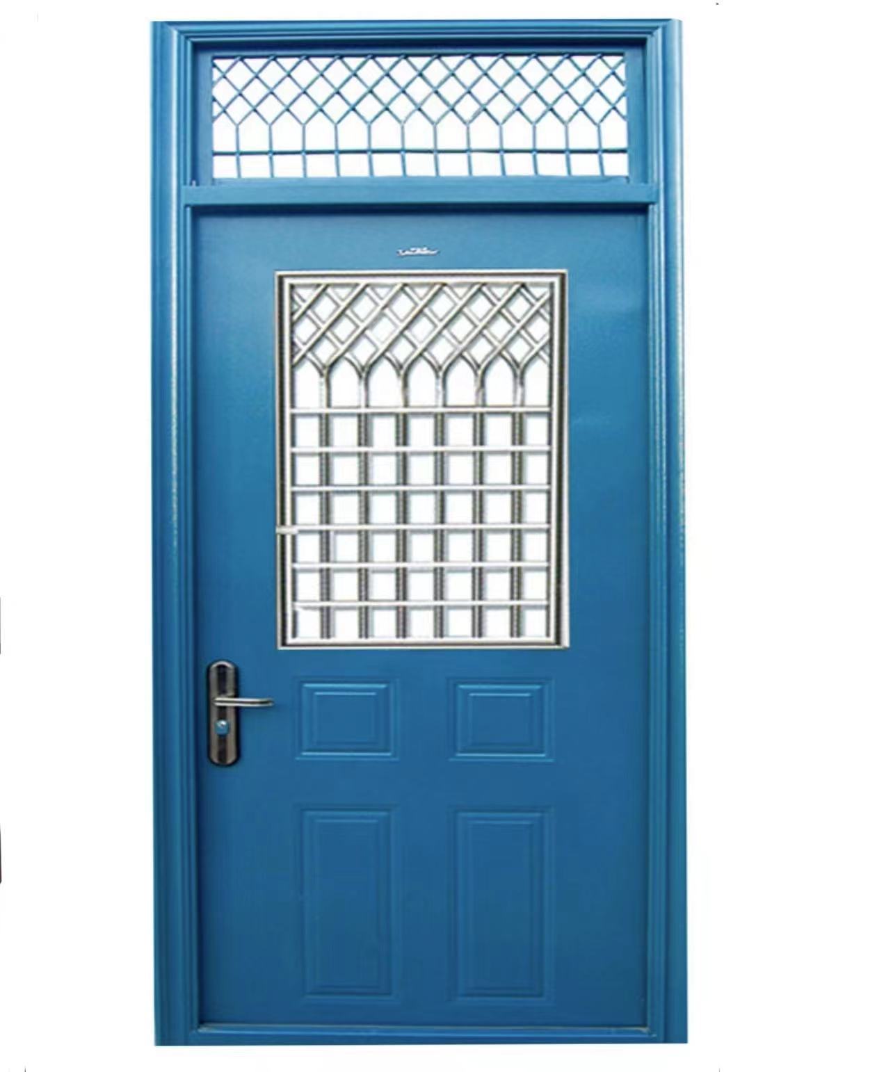 山东银利来非标镀锌门厂家供应带透气窗钢板学校门学生教室宿舍门