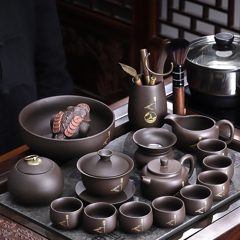 纯手工紫砂茶具套装高档功夫茶壶家用礼品茶杯泡茶盖碗茶器整套装
