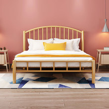 S家用加厚不锈钢床1.5m1.8米双人床1.2米单人现代简约铁艺床钢床