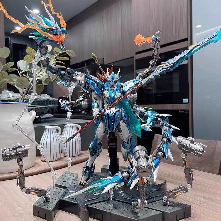 三国魔动核敖丙合金拼装模型高达霖万代盲盒手办机甲战士吕布赵云