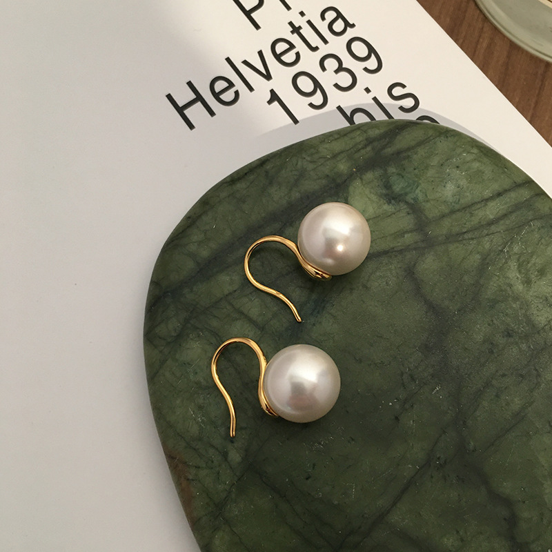 Classic Must-Enter GenOptics Aura Essence Imported Gray Pearl Earrings Really Many Hemp High Heels Pearl Strong Light Earrings Temperament Fashion