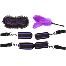 0YWT成人情趣用品紫色羽毛调情捆绑带彩盒女用床上捆绑束缚眼罩调