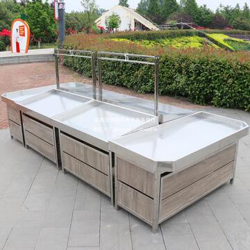 全不锈钢水果蔬菜架果蔬架超市生鲜货架水果展示架商场菜架金属