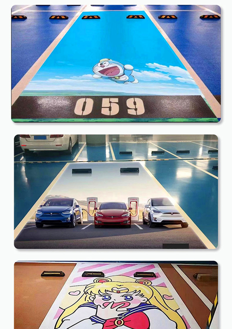 高速地面3d彩绘机厂家 车库车位地面定制智能绘画机个性化喷绘机