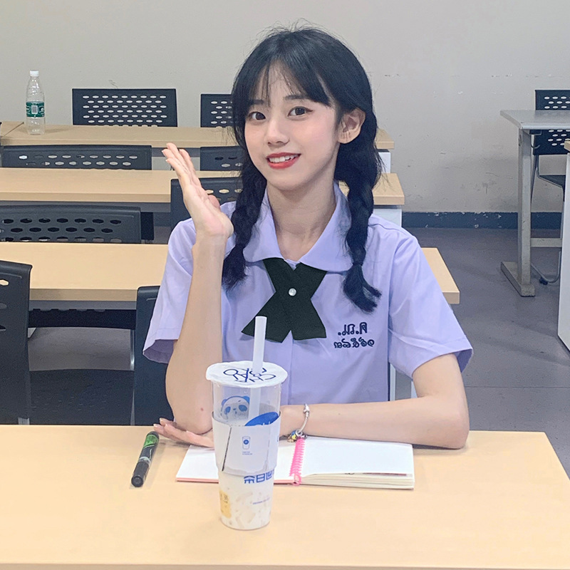 泰国校服学院风衬衫毕业班服套装娜诺禁忌女孩泰式校服套装中学生