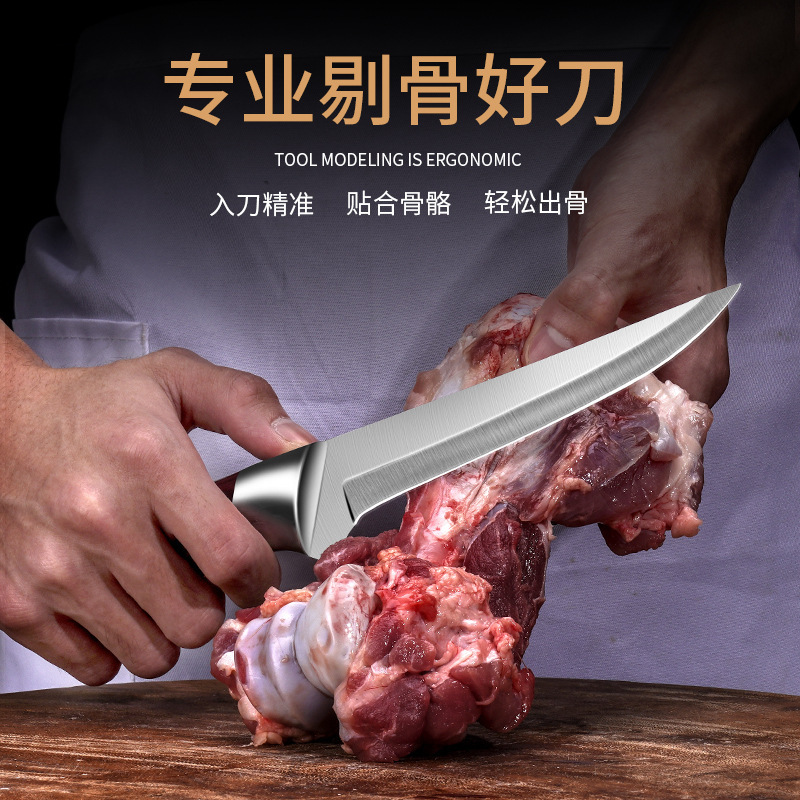 Boning Knife Hand-Forged Sharp Butcher Cleaver Slaughter Sever Knife Longquan Knife Meat Union Factory Pig Dedicated Knife