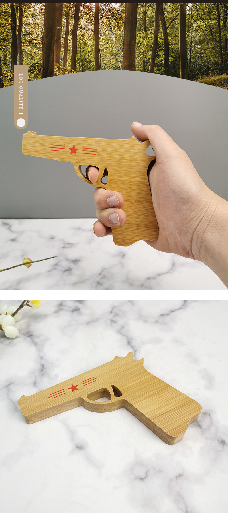 木制玩具手枪枪模型木质儿童玩具男孩礼物嘎子同款仿真枪