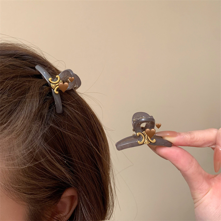 High-End Simple Letters Mini Claw Clip Women's Princess Hairstyle Fringe Hairpin Women's Side Headdress Hair Clips Hair Accessories