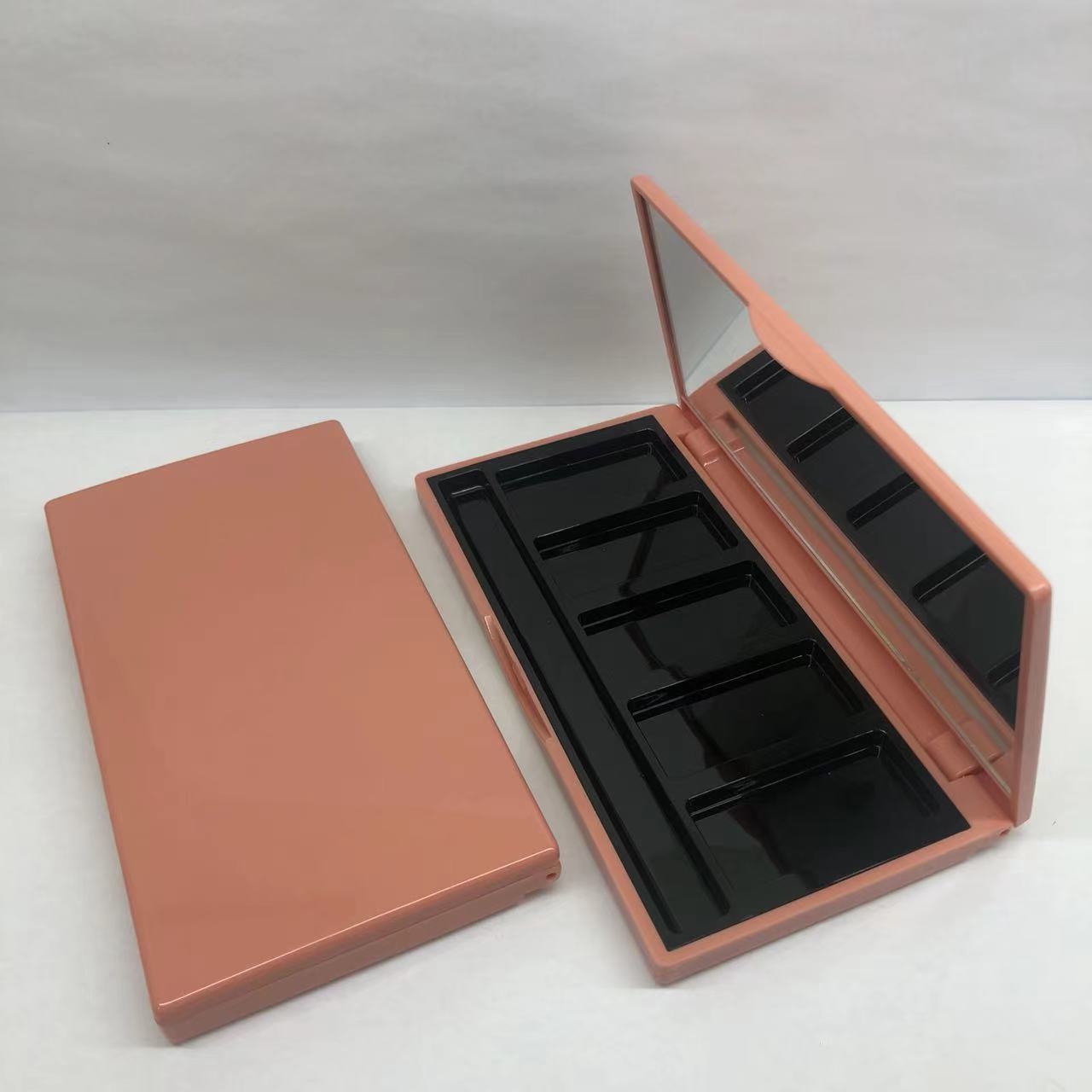 定制方形五色眼影盘带刷位 五格眼影盒配件包材,彩妆眼影盘包装