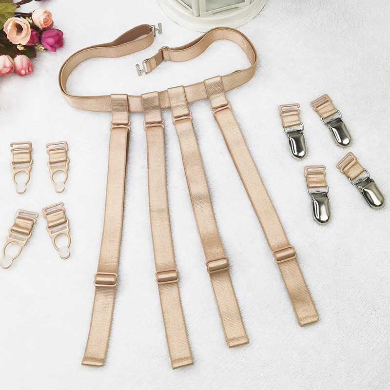 厚薄两用腰带式吊袜带夹子丝袜防滑扣长筒靴过膝大腿袜护膝防掉夹