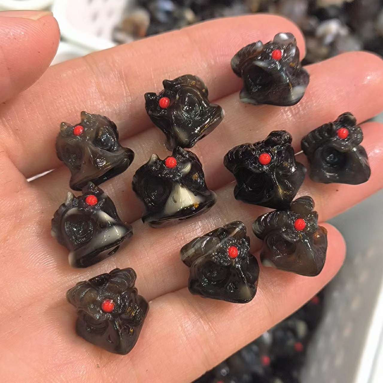 老天珠改雕刻大鹏鸟配珠佛珠文玩手串项链配件饰品吊坠aqx12-阿里巴巴
