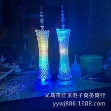 R2上海东方明珠模型东方明珠塔纪念品世界建筑模型摆件创意礼物亮