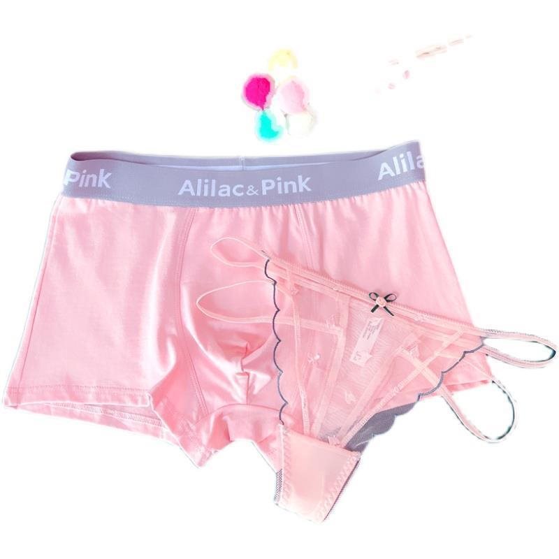 透气情侣内裤一男一女情侣款丁字裤裤情趣甜美性惑内衣套装-阿里巴巴