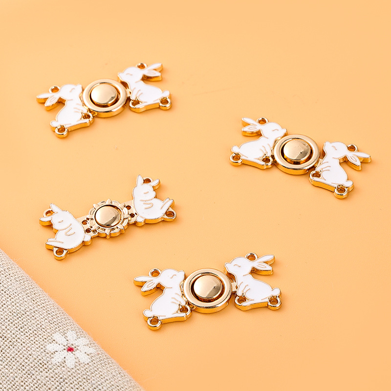 ancient style button hanfu metal snap fastener rabbit a pair of buckles ming clothing decoration cloud shoulder button alloy buckle