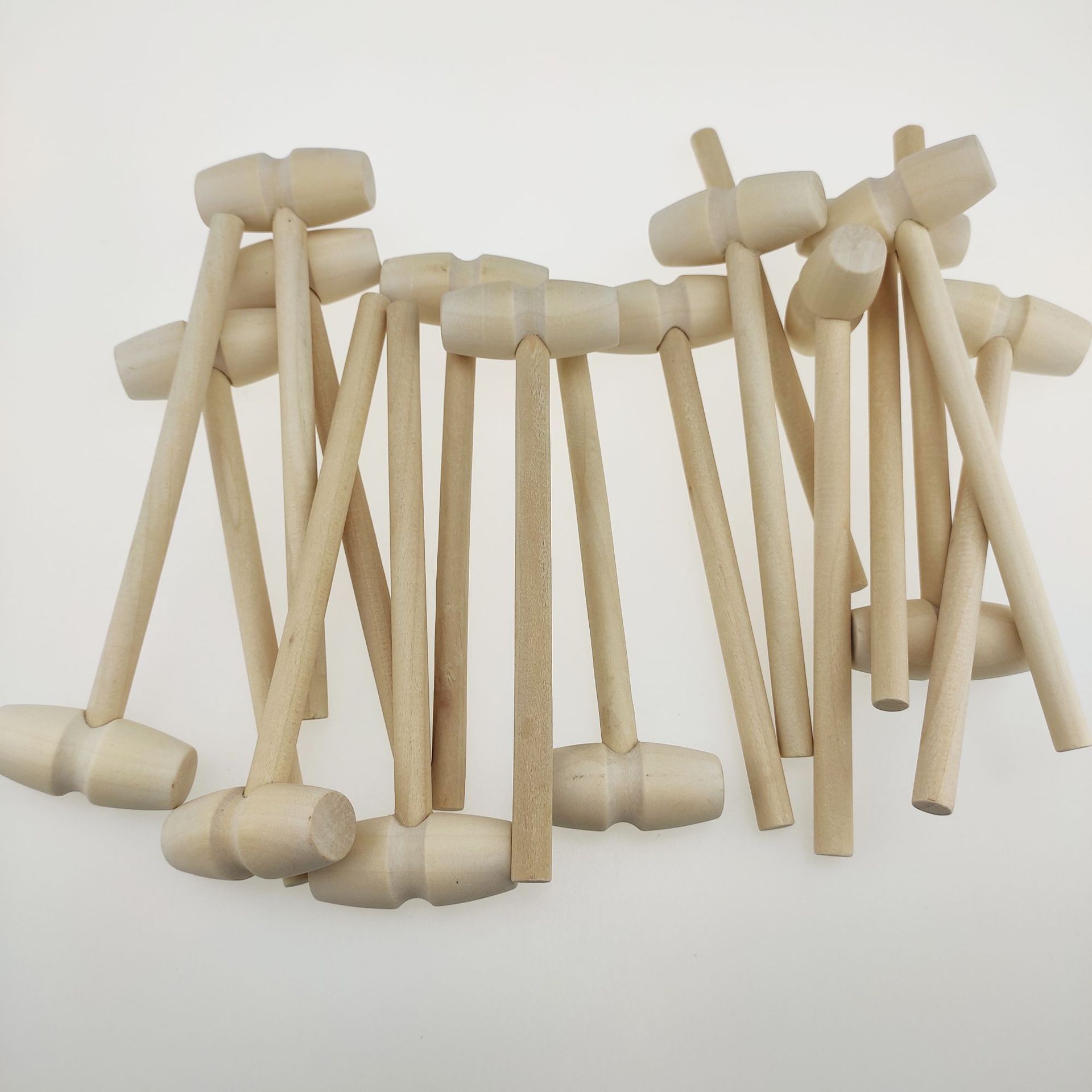 现货厂家考古迷你小木槌敲星球蛋糕木锤子儿童平头玩具现货小锤子