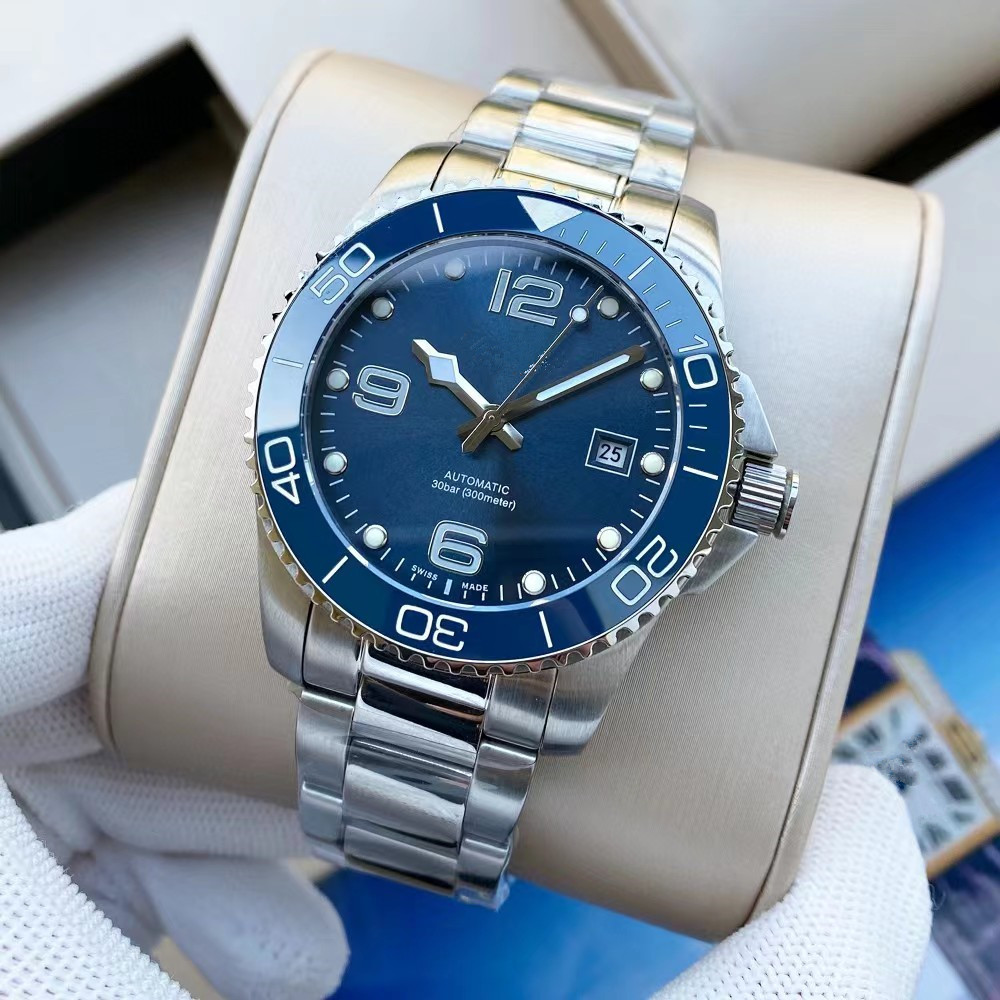 zf康卡斯男士手表 超强夜光黑水鬼游泳防水手表 陶瓷圈全自动机械