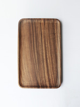 RP4T批发实木大号托盘茶盘相思木原木纯色咖啡盘长方形胡桃木平盘