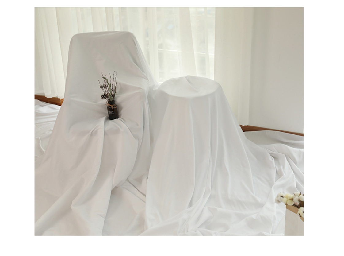 ins风白色纯色拍照背景布不反光摄影挂布 网红直播拍摄道具白布