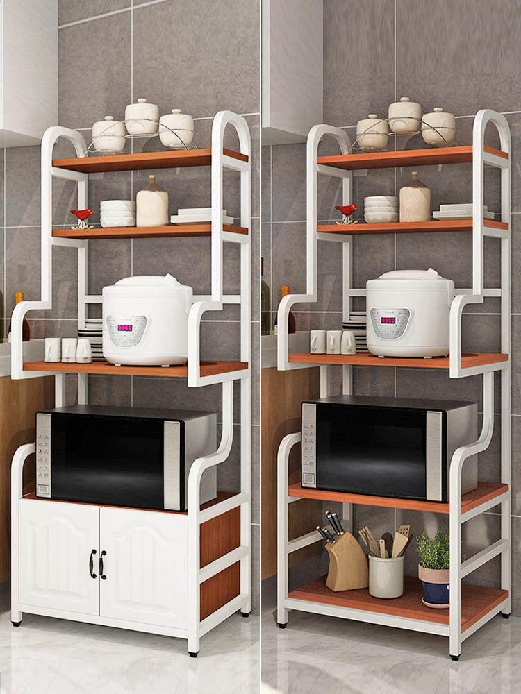 Kitchen Shelf Multi-Layer Floor Storage Cupboard Home Dining Side Cabinet Oven Microwave Oven Pot Shelf